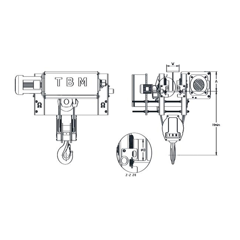 SHA7 Low-headroom Wire Funem Hoist
