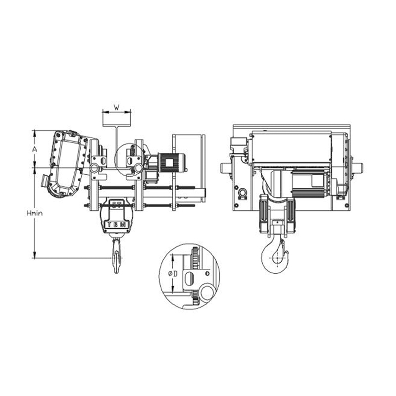 SHA8 Low-headroom Wire Electric Funem Levabit